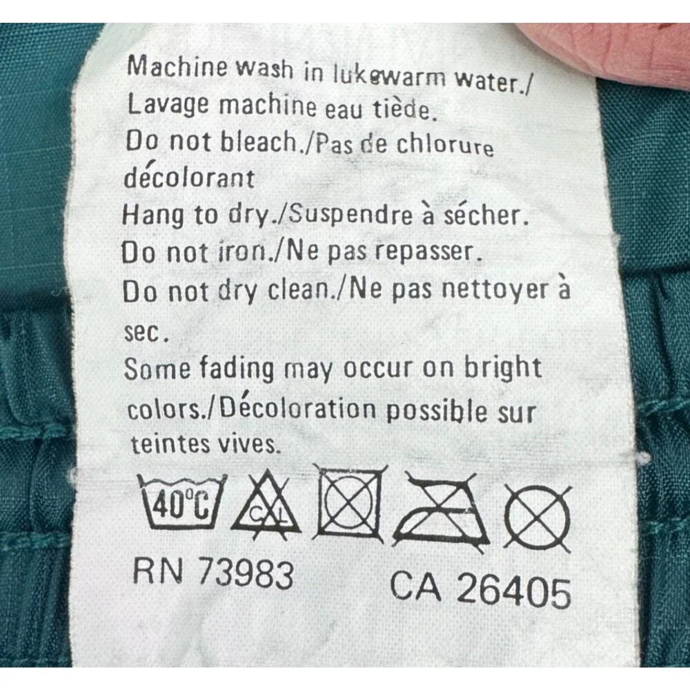 Vintage Helly Hansen Rain Pants XL Green Packable Waterproof Shell Ankle Zip
